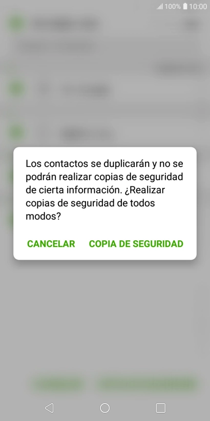 Pulsa COPIA DE SEGURIDAD.