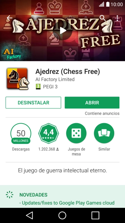 Pulsa DESINSTALAR.