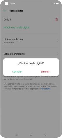 Pulsa Eliminar.