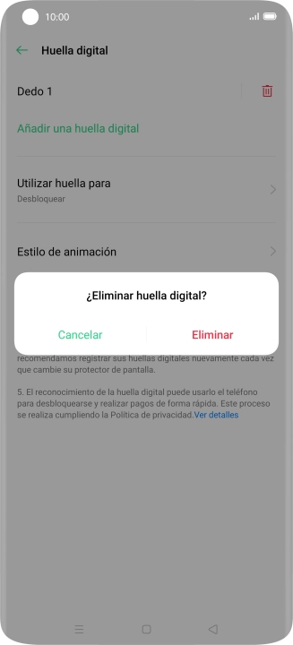 Pulsa Eliminar.