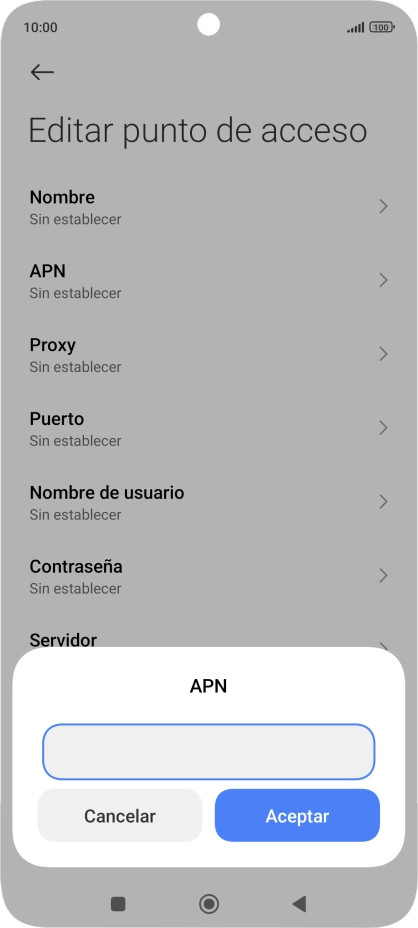 Introduce airtelwap.es y pulsa Aceptar.