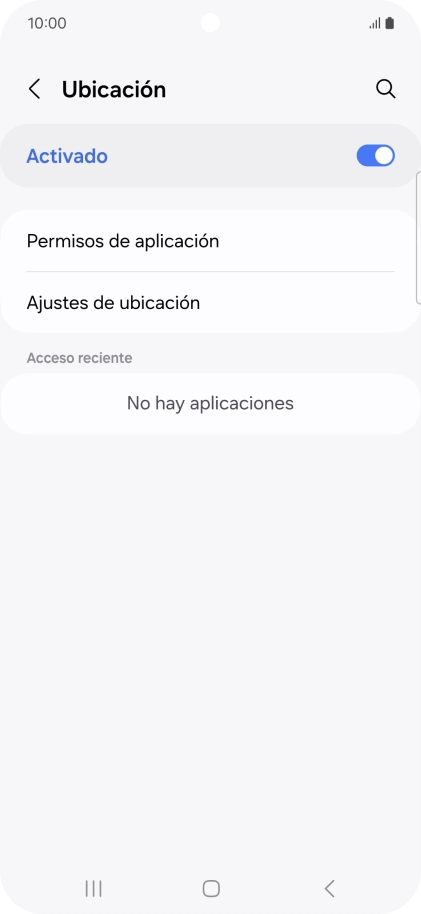 Pulsa Permisos de aplicación.