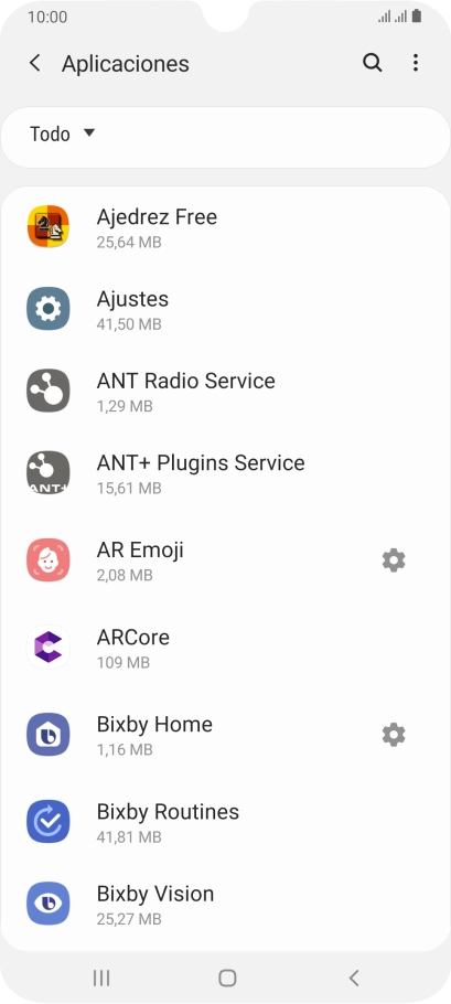 Pulsa la app deseada.