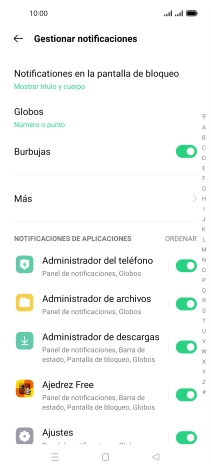 Pulsa el indicador junto a las apps deseadas para activar o desactivar la función.