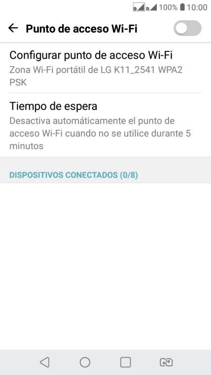 Pulsa Configurar punto de acceso Wi-Fi.