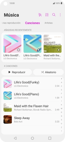 Pulsa el archivo de música deseado.