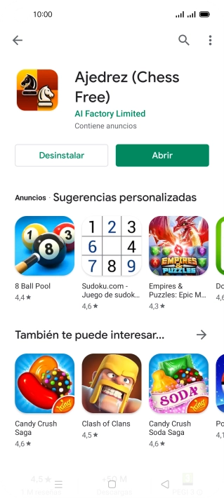 Pulsa la tecla de inicio para terminar y regresar a la pantalla de inicio.