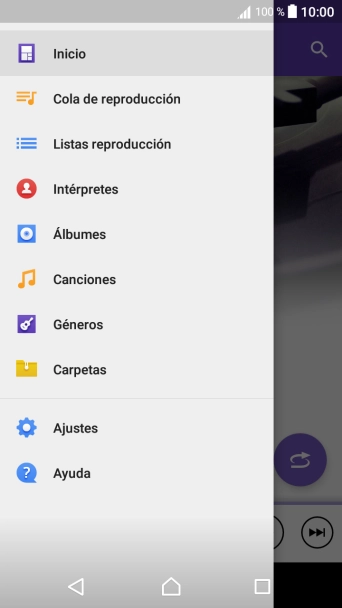 Pulsa una categoría y desplázate al archivo de música deseado.