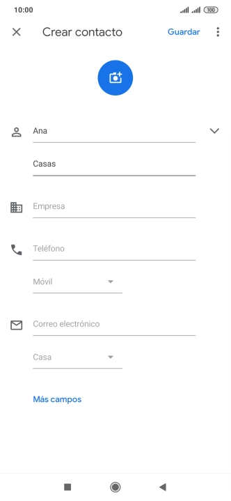 Pulsa Teléfono e introduce el número de teléfono deseado.