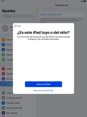 Pulsa Este es mi iPad.