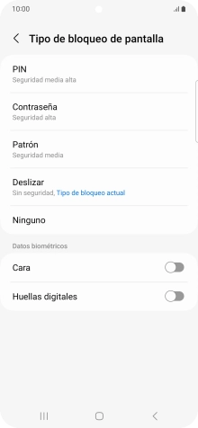 Pulsa Huellas digitales.