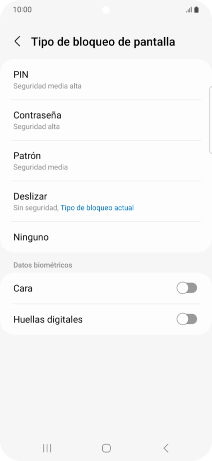 Pulsa Huellas digitales.