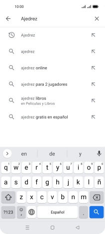 Introduce el nombre del tema o de la app y pulsa el icono de búsqueda.