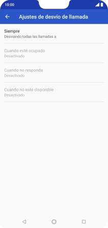 Pulsa el tipo de desvío deseado.