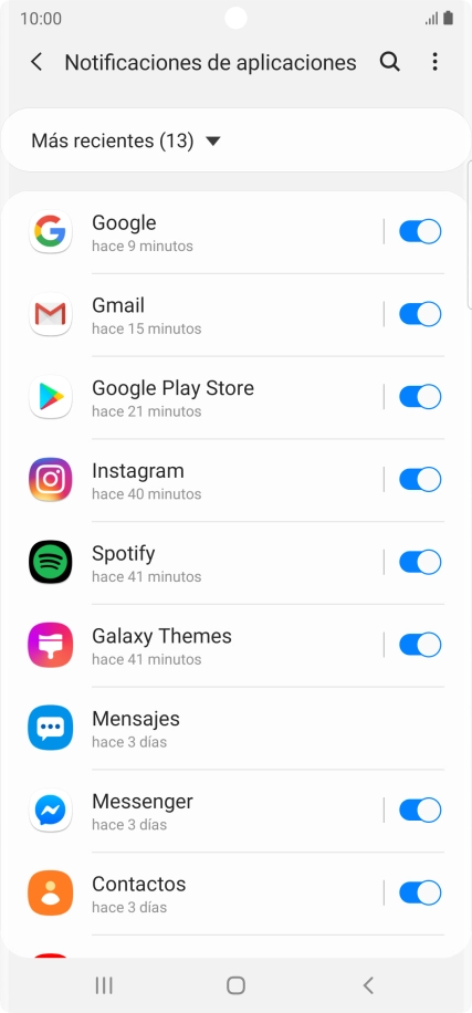 Pulsa la lista desplegable.