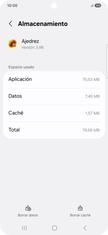 Pulsa Borrar caché.