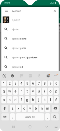 Introduce el nombre del tema o de la app y pulsa el icono de búsqueda.
