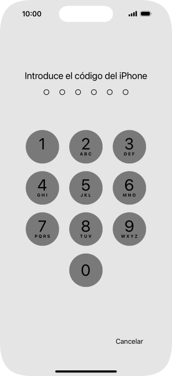 Utiliza el código de seguridad que has creado. La app está ahora bloqueada.