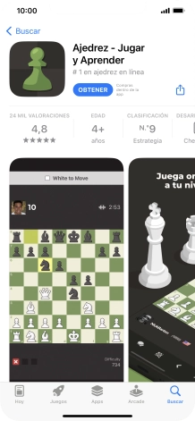 Pulsa OBTENER y sigue las indicaciones de la pantalla para instalar la app.