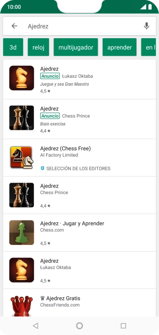 Pulsa la app deseada.