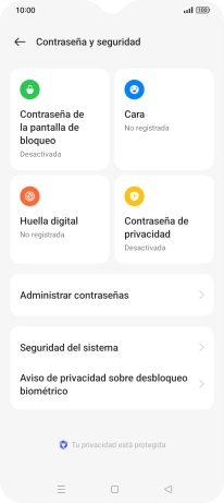 Pulsa Seguridad del sistema.