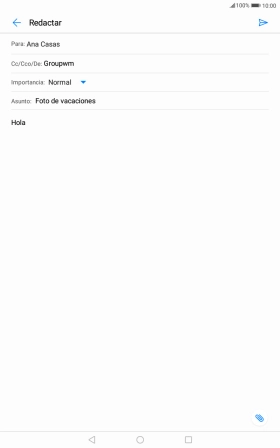 Pulsa el icono de anexos.