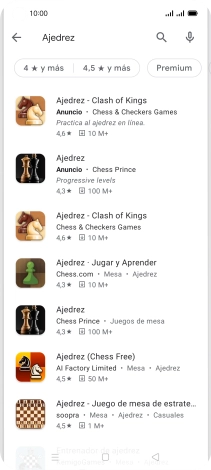 Pulsa la app deseada.