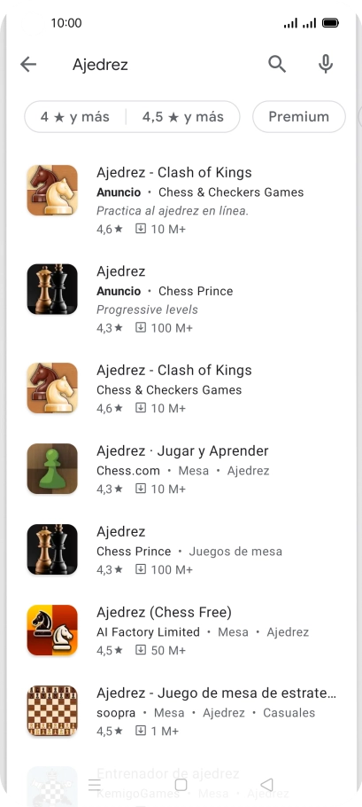 Pulsa la app deseada.
