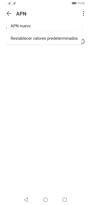 Pulsa APN nuevo.