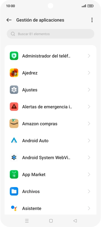 Pulsa la app deseada.