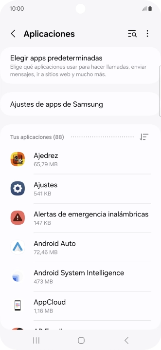 Pulsa la app deseada.