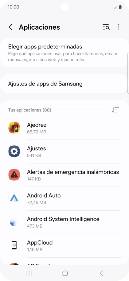 Pulsa la app deseada.