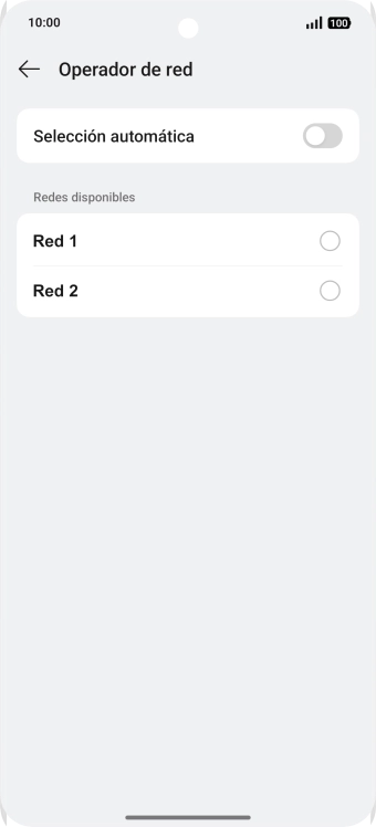 Pulsa la red deseada.