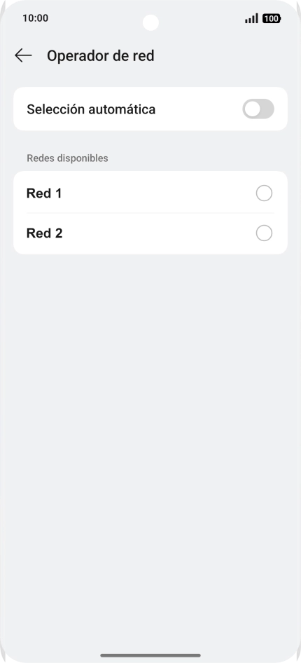 Pulsa la red deseada.