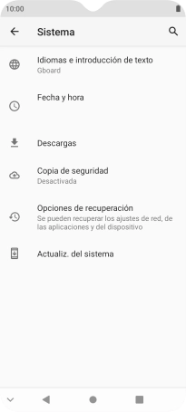 Pulsa Opciones de recuperación.