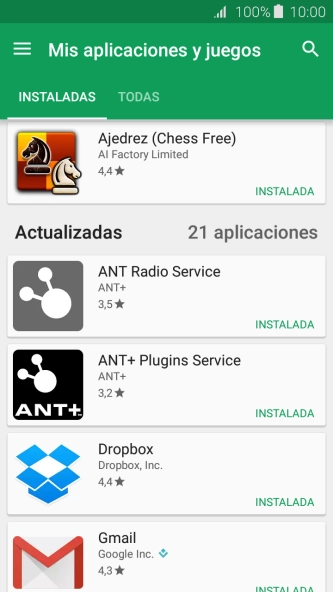 Pulsa la app deseada.