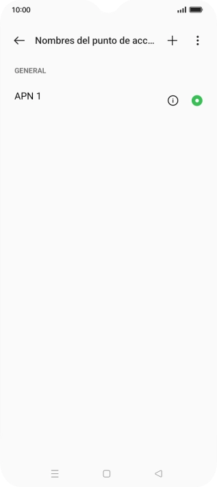Pulsa el icono de nueva conexión de datos.