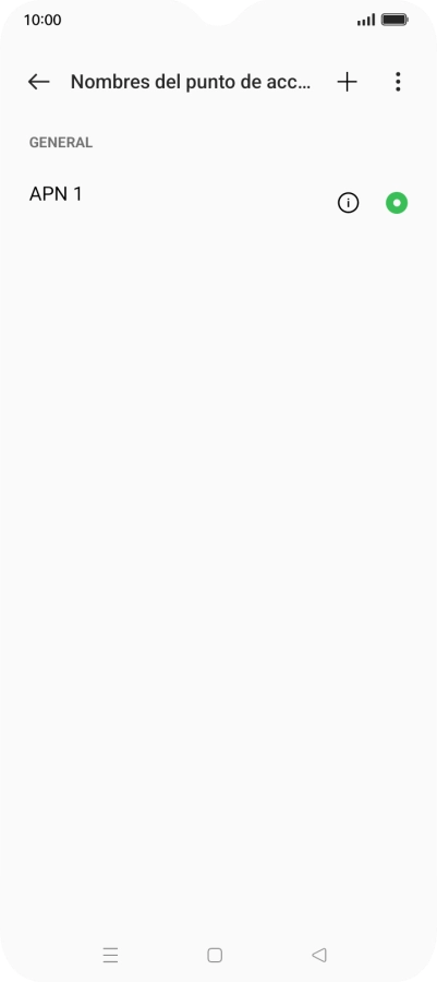 Pulsa el icono de nueva conexión de datos.