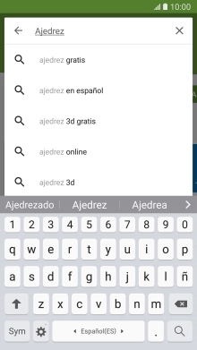 Introduce el nombre del tema o de la app y pulsa la tecla de búsqueda.