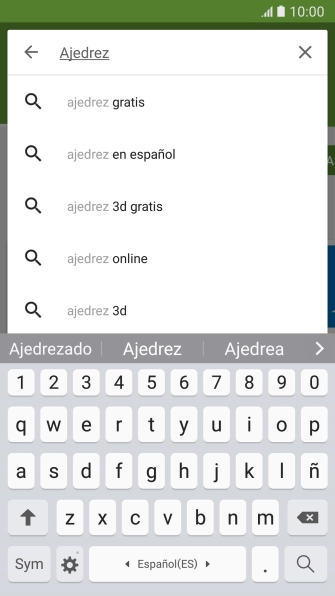 Introduce el nombre del tema o de la app y pulsa la tecla de búsqueda.