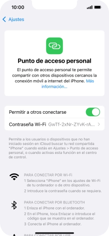 Desliza el dedo hacia arriba desde la parte inferior de la pantalla para terminar y volver a la pantalla de inicio.