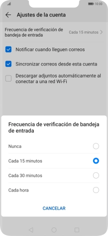 Pulsa el ajuste deseado.