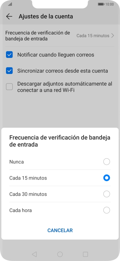 Pulsa el ajuste deseado.