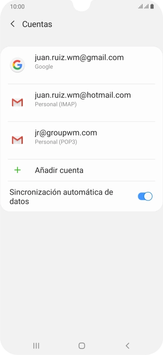 Pulsa el indicador junto a 
