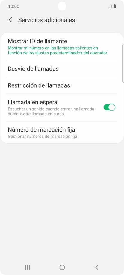 Pulsa Número de marcación fija.