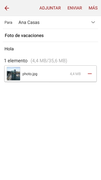 Pulsa ENVIAR cuando hayas terminado de escribir el correo electrónico.