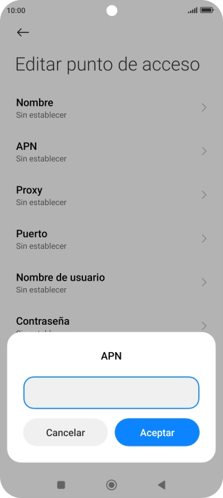 Introduce airtelwap.es y pulsa Aceptar.