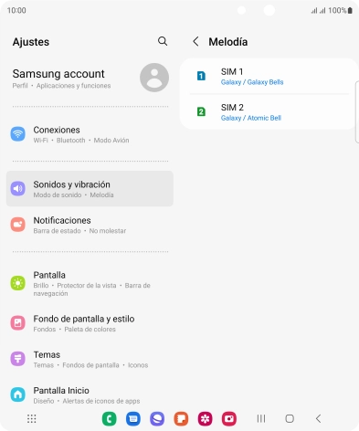 Pulsa la tarjeta SIM deseada.