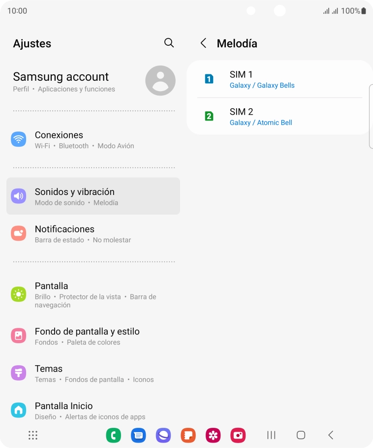 Pulsa la tarjeta SIM deseada.