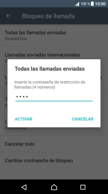 Introduce tu contraseña de restricciones y pulsa ACTIVAR.